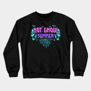 Hot Ghoul Summer Pastel Goth Gothic Funny Halloween Skeleton Crewneck Sweatshirt